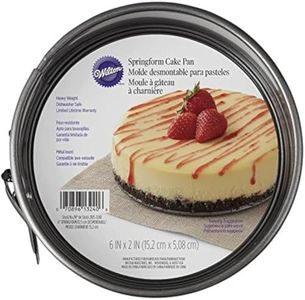 Wilton Springform Cake Pan - Perfect for Making Cheesecakes, Deep Dish Pizzas, Quiches and More with an Easy Release Springform Pan, Steel, 6 x 2.75-In.