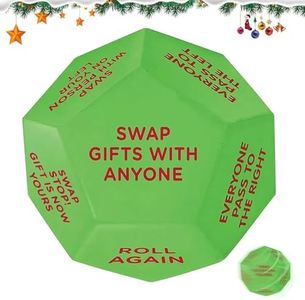 Santa Swap Gift Exchange Dice,3 * 3in Exchange Gifts Dice Family Game,Christmas Party Gift Exchange Dice Game for Boys and Girls