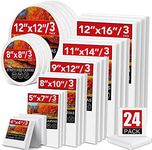 24 Pack Canvases for Painting with 