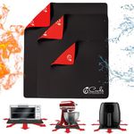 Cooks Innovations: Original 3 Pack Kitchen Countertop Appliance Sliders Mat - Scratch Protecting & Heat Resistant Easy Moving Slider Mats for Countertop Appliances - Coffee Maker, Air Fryer, Blender