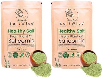 SaltWise Green Salt – 50% Less Sodium, Plant-Based Salt Substitute, 100% Dehydrated Salicornia, Natural Umami, No additives (Pack of 2)