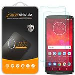 (2 Pack) Supershieldz for Motorola Moto Z3 and Moto Z3 Play Tempered Glass Screen Protector, Anti Scratch, Bubble Free