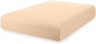 Superity Linen Crib Fitted Sheet - Soft and Comfortable Bed Sheet Made from 100% Cotton - 200 Thread Count for Optimal Durability and Smoothness - Beige