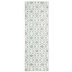 TOWN & COUNTRY EVERYDAY Walker Modern Diamond Everwash™ Washable Multi-Use Decorative Rug, Tufted Kitchen Runner Rug, Low-Profile Door Mat, Bath Rug with Non-Slip Backing, Sage Green, 24"x72"