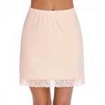 MANJIAMEI Women's Half Slips Anti-Slips Petticoat Waist Slip Above Knee Modal Underskirt Short Lace Trim Ladies Underdress(Nude/M)