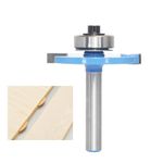 Akylin 10# Biscuit Jointer Router Bit, 1/4”Shank Biscuit Joint Slot Cutter Router Bits with Bearing, Slot Woodworking Tool for Plywood Slotting,Grooving,Rebating