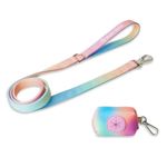 Spark Paws Premium Dog Leash & Poop Bag Set - Heavy-Duty Alloy Hook for Strong Pulling Breeds - Comfortable, Durable & Secure - Pastel Icing