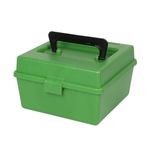 Prothens 100 Round Flip-Top Rifle Ammo Box Plastic Stackable and Lockable Ammo Storage Can Bullet Case Designed for Rifle or Shotgun Ammo Storage-Green 7.75"*8.07"*4.59"