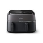 Philips Dual Basket Air Fryer - Healthy, Fast, and Versatile Cooking, 9L Capacity, Touchscreen, 2-Drawer Design (NA350/00)