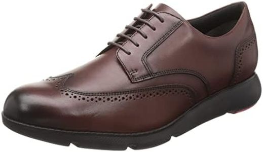 Texcy Luxe TU-7028 Men's Business Casual Shoes, Genuine Leather, red (Wine), 25.0 cm 2E