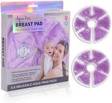 Breast Therapy Pads, Reusable Breast Ice Packs Breast Pads, Breastfeeding Essentials Hot Cold Gel Bead Packs Nursing Pads, Relieve Breast Pain Boost Milk Production Freezable Microwavable（2pcs）