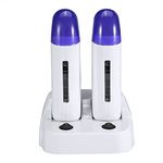 Sonew 3 Types Depilatory Wax Heater, Portable Cartridge Wax Depilatory Roller Warmer Heater Waxing Hair Removal Machine(Double)