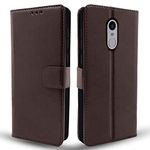 Pikkme Mi Redmi Note 4 Flip Case Leather Finish | Inside TPU with Card Pockets | Wallet Stand and Shock Proof | Magnetic Closing | Complete Protection Flip Cover for Mi Redmi Note 4 (Coffee)