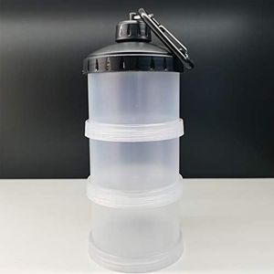 Protein Powder Container Funnel Keychain - Portable Fitness Shaker Containers for Powder Storage,Gym Pill Box with Funnel for Water Bottle 1PACK