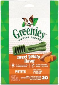 GREENIES Canine Dental Dog Treats Sweet Potato Flavored Petite 20 Chews, 340g