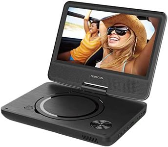 Proscan 10-Inch Portable DVD Player, 5 Hour Rechargeable Battery, Swivel Screen
