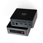 KUYIA Mini PC Desktop Computer Micro PC Windows 10 8GB RAM 128G SSD Celeron J4125(up to 2.7GHz) Processor Supports 4K HD Dual HDMI WiFi (2.4G+5.8G) Ethernet 1000M USB 3.0X4 BT4.0