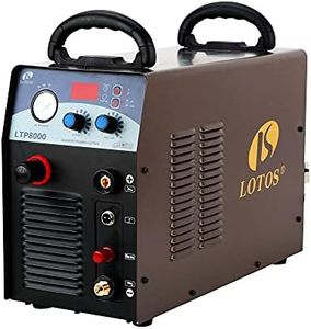 Lotos LTP8000 80 A Plasma Cutter with Pilot ARC Metal Cutter, 1 inch Clean Cut, Brown