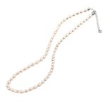 Sterling Silver White Freshwater Cultured Small Pearls Choker Necklace for Women