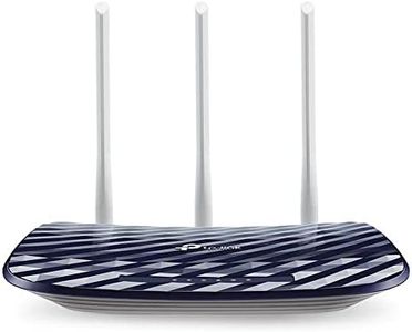 TP-Link AC750 Wireless Dual Band Router, 2.4GHz 300Mbps + 5GHz 433Mbps, 3 External Antennas (Archer C20) Black