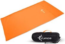 Vumos Sleeping Bag Liner and Camping Sheet - Silk Like Material for Travel - Has Full Length Zipper - Orange