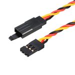 uxcell 5Pcs 24 Inches 600mm 3-pin Servo Extension Cable Wire Anti-interference Male to Female for RC Futaba JR Servo Lock Type