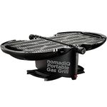 NOMADIQ Portable Propane Gas Grill | Small, Mini, Lightweight Tabletop BBQ | Perfect for Camping, Tailgating, Outdoor Cooking, RV, Boats, Travel (Grill)