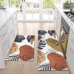 Homcomoda Boho Kitchen Rugs Set of 2 Non Skid Kitchen Mats for Floor Cushioned Anti Fatigue Kitchen Floor Mats Waterproof Comfort Mats for Standing Sink Laundry