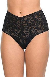 Hanky Panky Women's Retro Thong Panty, Black, One Size
