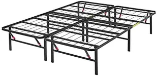 Amazon Basics Foldable Metal Platform Bed Frame for Under-Bed Storage - Tools-free Assembly, No Box Spring Needed - Full