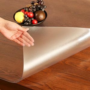 ETECHMART Clear Plastic Table Cover Protector Rectangle 22 x 54'', Thick Waterproof Transparent Table Protector for Dining Table, Non-Slip Heat Resistant Clear Desk Mat for Kitchen Office Desktop