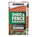 Ronseal RSLSFAB5L 5 Litre Shed and Fence Preserver - Autumn Brown