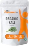 BulkSupplements.com Organic Kale Powder - Superfood Powder, Greens Powder, Kale Powder Organic - For Smoothies & Juice, Vegan & Gluten Free - 3g per Serving, 250g (8.8 oz)