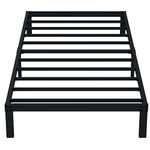 EMODA 10 Inch Twin XL Bed Frames No Box Spring Needed, Heavy Duty XL Twin Metal Platform Bed Frame, Noise Free, Easy Assembly, Black