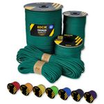 EdcX Paracord 4mm, 35+ Solid Colors (10m, 15m, 30m, 50m, 100m, 300m) | Ideal for Crafting, DIY, Camping, Survival, Outdoor | 100% Nylon Rope 4mm | Tactical Cord 550 Type III (Emerald Green, 10 m)