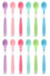 Munchkin Soft Tip Toddler & Baby Spoons| Baby Weaning Spoons Set with Ergonomic Handles| Dishwasher Safe Plastic Cutlery| BPA Free Baby Feeding Spoons & Dessert Spoons for Babies| 12 Pack