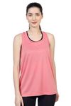 BLUEFICUS Women's Sleeveless Vest Top for Yoga Workout and Running Loose Fit Gym Fitness Tank Top for Girls (Small, Peach)