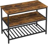 Vasagle Baker's Rack, Kitchen Island with Large Worktop, Stable Steel Structure, 120 x 60 x 90 cm, Industrial Kitchen Shelf, Easy to Assemble, Rustic Brown and Black KKI01BX