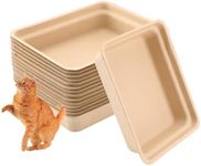 Twlead Disposable Cat Litter Box(15 Pack of Trays)(Suitable for Cat, Hamster, Guinea Pig, Mice, Rabbit Eco Friendly 100% Recycled Paper Trays,16.7 * 13.4 * 4.0Inches