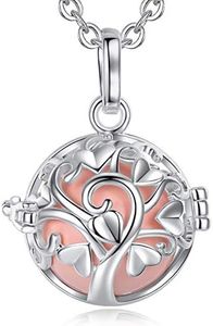 EUDORA Harmony Ball Arbre De l'amour Médaillon Pendentif Chime Ball Collier pour Maternité Parfum Cage pour Femmes Mère Bijoux Nice Cadeau, 88.9cm