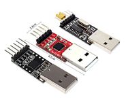 3 Types Robojax USB to TTL Converter UART CH340G and CP2102 PL2303HX