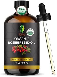 SVA Rosehip Seed Oil Organic - 4 Fl Oz – 100% Natural Cold Pressed Organic Rosehip Oil - for Face, Skin Care, Hair Care, Scalp Massage & Body Massage – Carrier Oil with Dropper