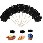 48 Blackboard Cheese Markers for Food Labels, Mini Cupcake Labels, Blank Toothpick Labels,Suitable for Buffet, Cheese, Fruit, etc.