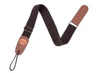 JUAREZ JRGST100BR Adjustable Guitar Strap For Electric/Acoustic Guitar/Bass - Soft Strap with PU Leather Ends Dark Brown