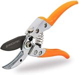 GRÜNTEK Secateurs BUZZARD, pruning shears anvil, TEFLON coated blade, garden pruner