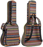 CAHAYA Acoustic Guitar Bag with Neck Cradle Bohemian Vintage Guitar Case 0.65in Thick Sponge Padded Guitar Case for 40 41 42 In Acoustic Classical Guitars CY0186