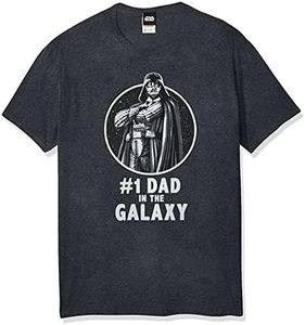 STAR WARS Mens Officially Licensed Tees For Dad Shirt, Grey//Number One Dad, X-Large US