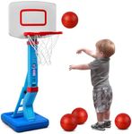 SUPER JOY Basketball Hoop for Kids|Kids Basketball Hoop and Stand|Toddler Basketball Hoop|Height Adjustable Outdoor Indoor Basketball Hoop Small Basketball Hoop Garden Toy Boys Girls 3 4 5 6 7 8 Years