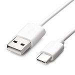 6 feet Type C Cable,Extra Long Type C Data Sync Charger Cable Cord for Cricket ZTE Blade X Max Z983, ATT ZTE Blade Spark Z971 White-6ft (E2B)