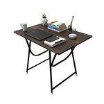 Urbain Home Big Size Foldable Study Table | Work from Home & Office Folding Computer Desk | Pre-Assembled & Portable Laptop Table, 2 Seater Folding Dinning Table (Walnut)